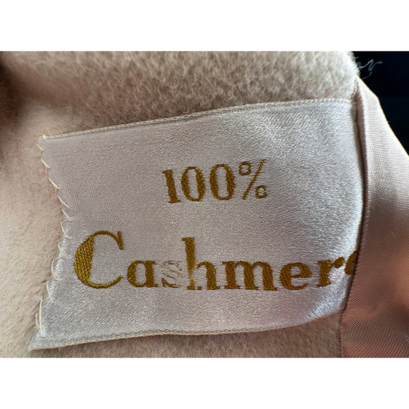 Neiman Marcus 4 Vintage 100% CASHMERE Wrap Trench Coat $2700 Cozy Wide Lapel Tan - Picture 4 of 8